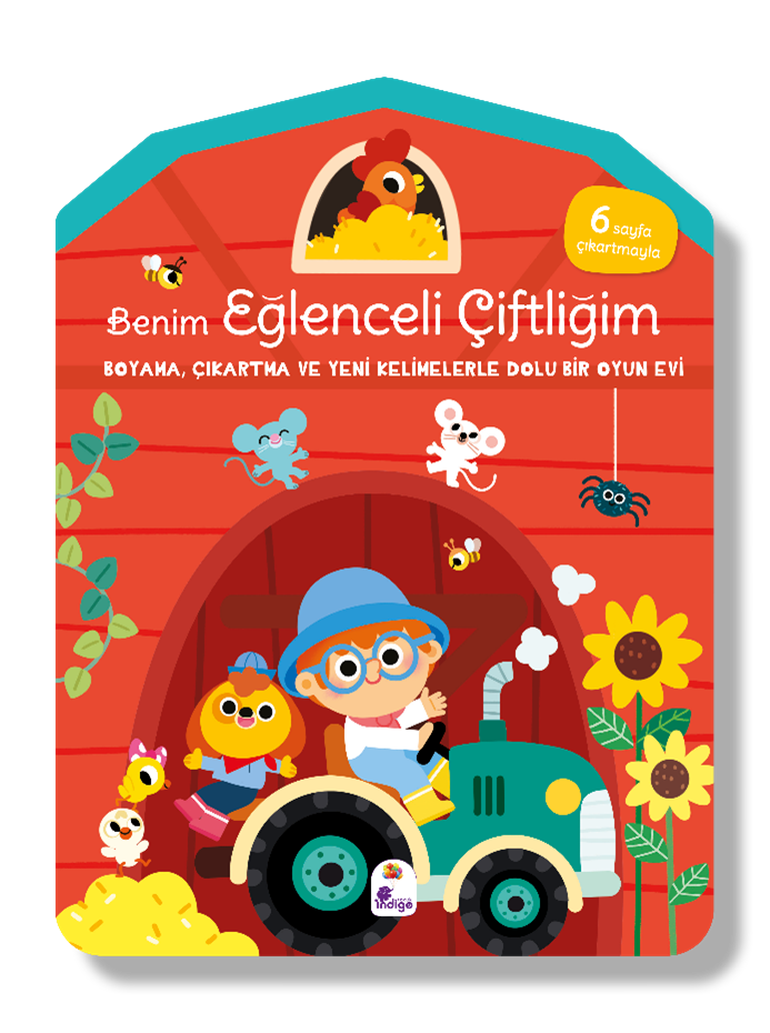 Benim Eğlenceli Çiftliğim – Boyama, Çıkartma ve Yeni Kelimelerle Dolu Bir Oyun Evi (6 sayfa çıkartmasıyla)