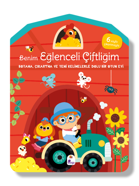 Benim Eğlenceli Çiftliğim – Boyama, Çıkartma ve Yeni Kelimelerle Dolu Bir Oyun Evi (6 sayfa çıkartmasıyla)