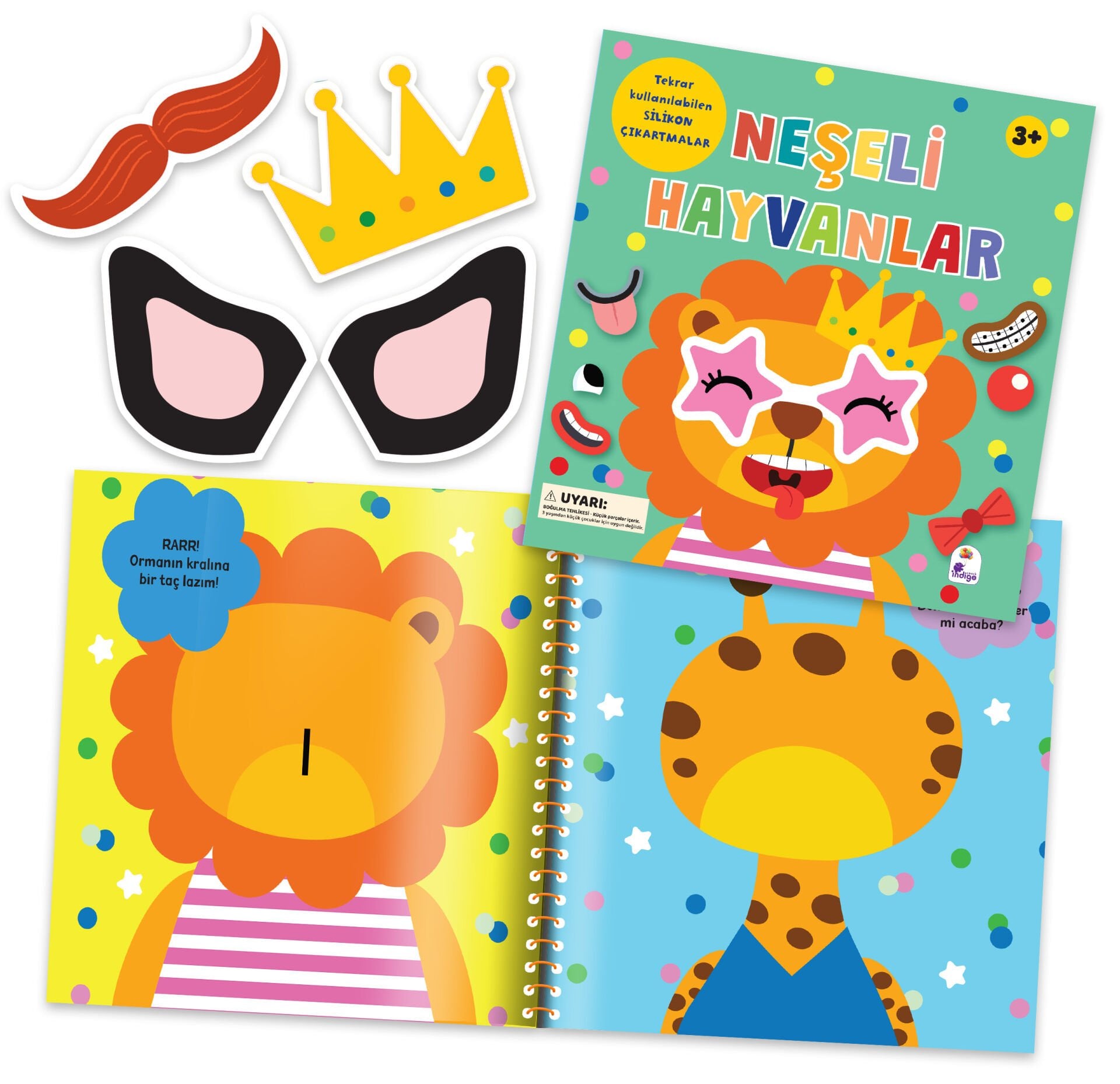 Silikon Çıkartmalı – Neşeli Hayvanlar