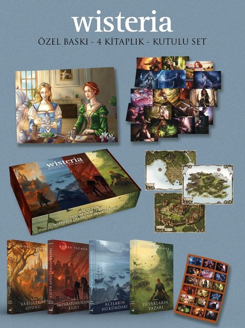 Wisteria Serisi Özel Kapak 4 Kitap (Hediyeli Kutu)